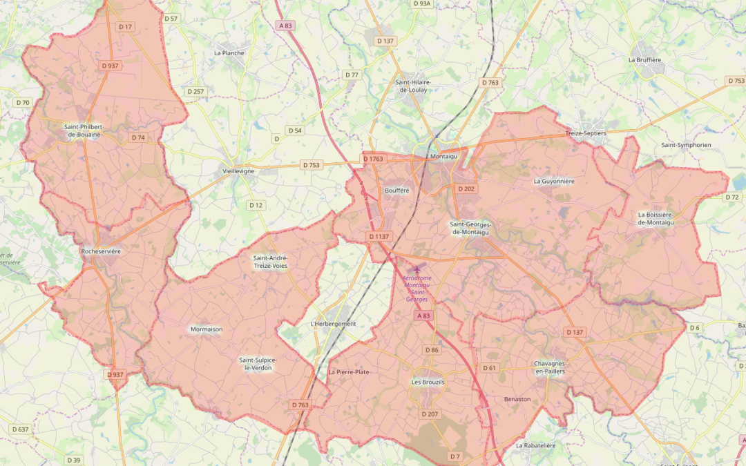 Carte du secteur de recrutement du collège pour la rentrée 2019